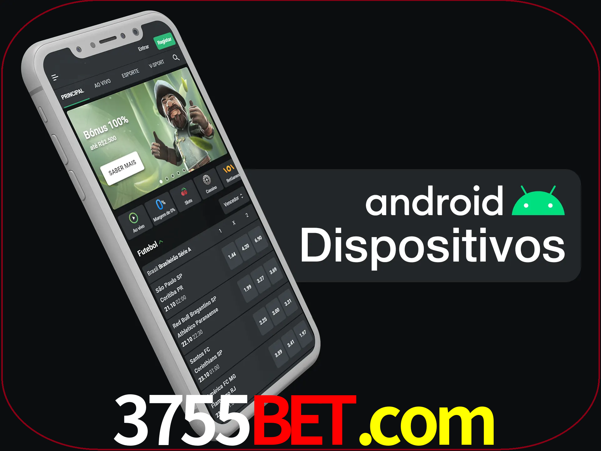O aplicativo suporta a maioria de todos os dispositivos Android.