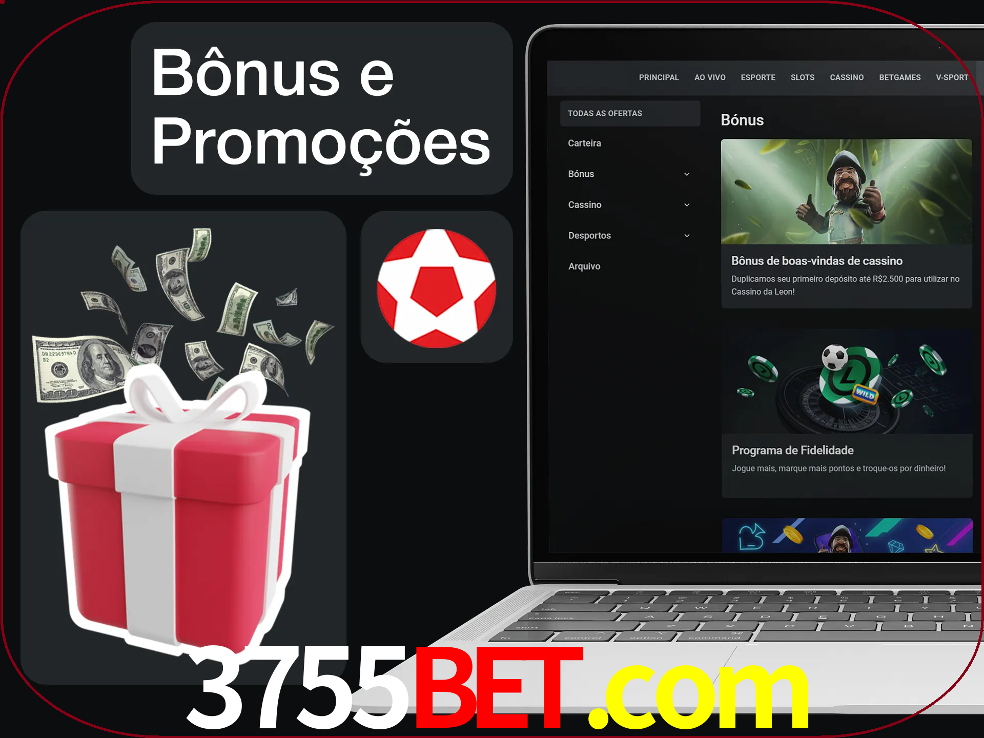 Verifique se há novos bônus e promoções.